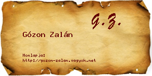 Gózon Zalán névjegykártya